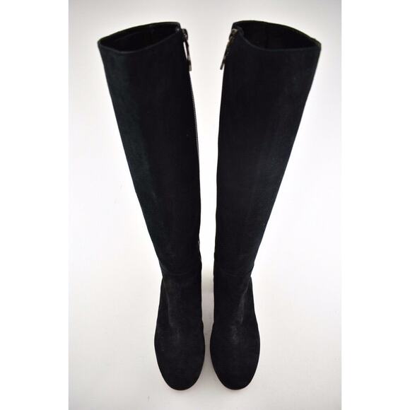 Christian Louboutin Liliboot 30 Black Suede Zipper Zip Knee High Heel Boot 34.5 - Picture 7 of 12